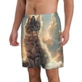 thumbnail image 2 of Pofeuu Sunshine Cloud Kitten Prin Men's Swim Trunks Quick Dry Bathing Suit Swimming Board Shorts Mesh Lining Beach Swimwear-Large, 2 of 6