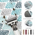 thumbnail image 5 of Large Area Rugs 5'x8', Teal Boho Flowers Carpet Runner Indoor Outdoor Rugs Home Decor Aesthetic, Modern Luxurious Ombre Geometric Floral Non Slip Mats Washable Accent Rug for Living Room Bedroom, 5 of 8