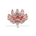 thumbnail image 2 of Decoración De Flores Figuritas de estilo chino con decoración de flores de loto de cristal para regalos de recuerdo (rojo), 2 of 7