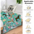 thumbnail image 5 of Horse Blanket Gifts for Girls Women Cute Horses Flowers Flannel Fleece Throw Blanket Soft Warm Fuzzy Floral Blanket for Horse Lovers Decor Bed Couch Living Room for Adults 80"x60", 5 of 6