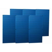 Wall Control  Industrial Metal Pegboard - Blue - Six 16 x 32 in. Panels - Model No. 35-P-3296BU