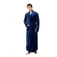 thumbnail image 2 of LSLJS Thick Flannel Color Lapel Home Clothes Long Sleeved Hooded Robe Coat, Robes Gifts for Women, 2 of 6