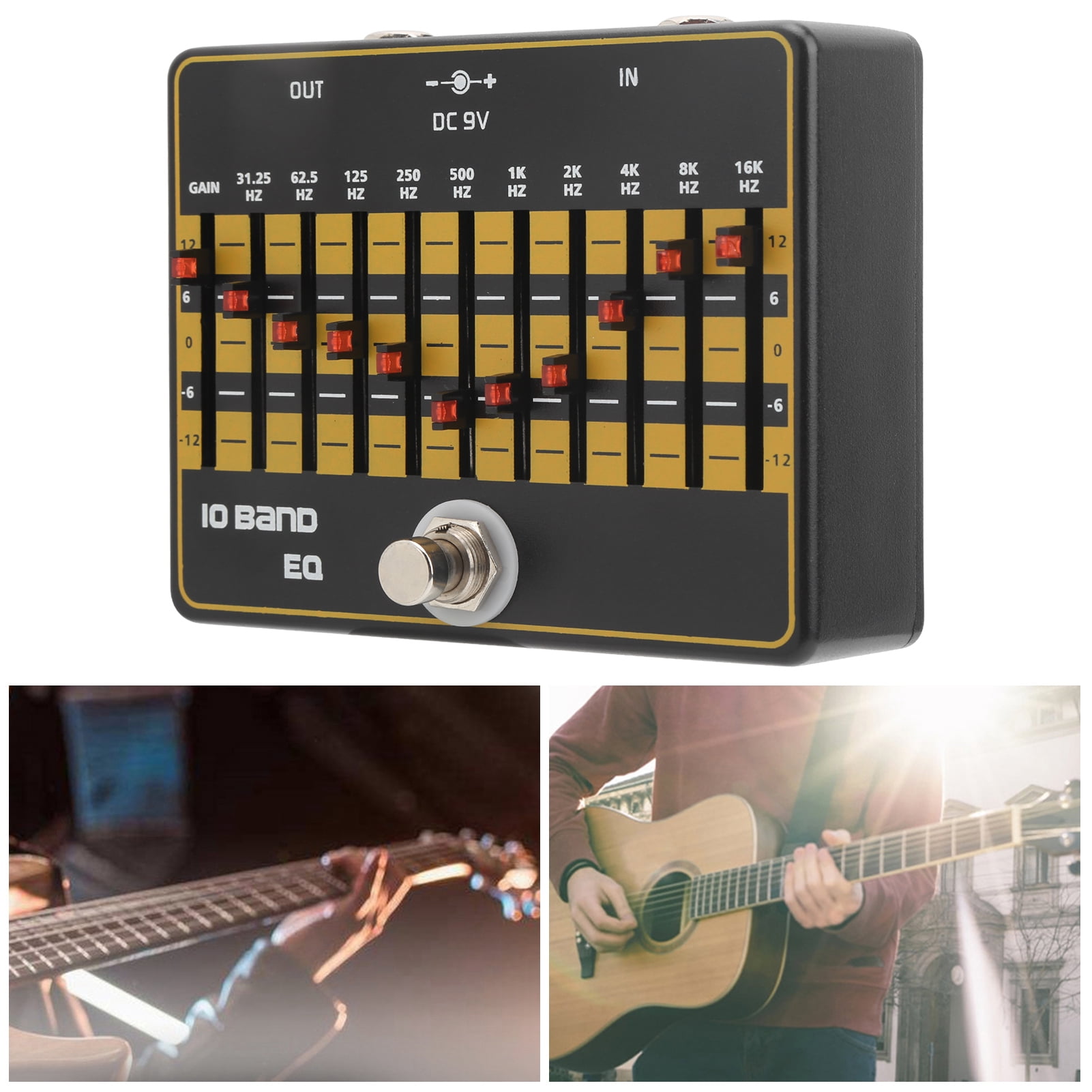 Henmomu Sound Equalizer,10‑Band Equalizer,Guitar Effects 10‑Band Slider