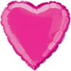 Foil Balloon, Heart, 18 in, Hot Pink, 1ct