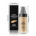 thumbnail image 3 of Makeup Foundation Press Pump Bottle, Color Correction Moisturizer Liquid Foundation, Full Coverage Color Correcting Concealer Foundation For Natural Nude Face Primer Base Makeup, 50 ml, 3 of 4