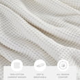 thumbnail image 3 of Noble Linens 100% Cotton Waffle Texture Bed Blanket, White, Full/Queen, 3 of 12