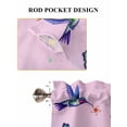 thumbnail image 6 of Pink Flower Bathroom Window Curtain, Spring Floral Butterfly Elegant Pastoral Birds Light Filtering Coffee Kitchen Curtains, Bedroom Living Room Curtains 2 Panel 84"x45", 6 of 6