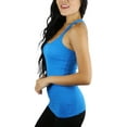 thumbnail image 3 of ToBeInStyle Womens Essential Ribbed Racerback Versatile Layering Cotton Blend Tank Top, 3 of 3