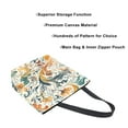 thumbnail image 3 of FORMRS Womens Canvas Tote Bag with Zipper Inner Pocket Shoulder Handbag, Whimsical Leaves, 3 of 7