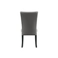 thumbnail image 3 of ACME Caralin Wood & Faux Leather Side Chair in Gray & Black (Set of 2), 3 of 5