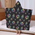 thumbnail image 5 of Multicolor Controllers Games Characters Black Pattern Hooded Bath Towel，60"x35" for Ages 3 To 12 Kids, Quick Dry Lightweight Soft Microfiber Hood Beach Towel Cover Up for Kids, 5 of 7