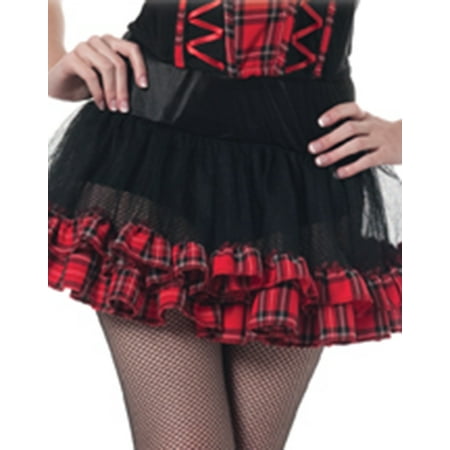 Red Plaid Petticoat Roller Derby Fetish Wear Tutu Womens Costume Accessory (Best Roller Derby Costumes)