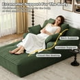 thumbnail image 2 of 67'' Oversized Chaise Lounge Chair, Cloud Plush Corduroy Sofa Bed for Living Room, Modern Deep Seat Sleeper Couch with Back Cushion, No Assembly Required, (Sage Green), 2 of 15