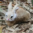thumbnail image 4 of HEVIRGO Cute 15cm Mini Realistic Simulation Rabbit Plush Toy Animal Bunny Model Gift,Khaki, 4 of 7