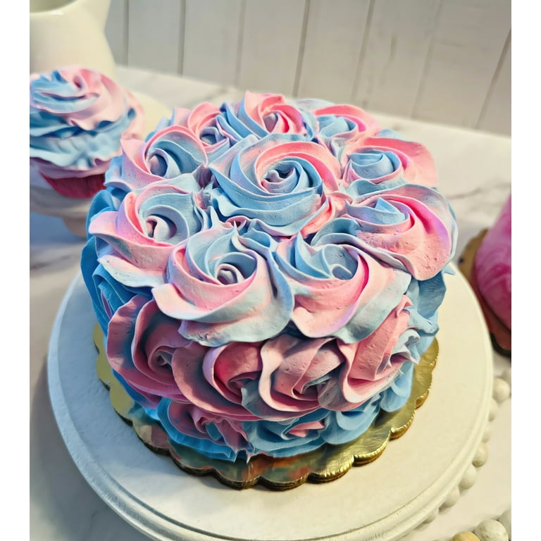 DEZICAKES Fake Cake Cotton Candy Swirl Cake Fake Cake- faux unedible Prop  Decoration Pink & Blue Dezicakes - Walmart.com