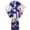 Blue, variant on Pink Floral Print Women's Yukata Bathrobe with Removable Obi for Daily Wear