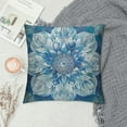 thumbnail image 2 of Shiartex  Mandala Throw Pillow Cushion Cover, Lotus Flower Design in Blue Shades Flower and Petals Design Print, Decorative Square Pillow Case, Turquoise Blue,Multi-Size, 2 of 5