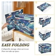 thumbnail image 4 of Large Collapsible Storage Box Flip Lid Fabric Decorative Organizer Container Basket with Handles 16.5×12.6×11.8in Leisure, 4 of 7