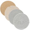 thumbnail image 1 of Anmrize 4 Pcs Accessoire de Table Rustique, Coussinet de Tasse Résistant à la Chaleur, Tapis de Tasse en Fibre Naturelle, sous-Verre Tressé Uni pour Boisson, sous-Verre Tressé Uni, sous-Verre Rond Tressé Naturel Uni, Coussinet de Boisson Style Ferme, D, 1 of 4