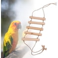 thumbnail image 5 of Columpio para loros con cuerda, jaula tipo nido, juguetes colgantes para escalar, masticar, morder, escalera para pájaros para conures, pinzones, pequeño, mediano y grande, 5 of 5