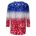 thumbnail image 4 of Womens Sparkle Sequin 3/4 Sleeve Top 2024 Spring Trendy Shirts Glitter Print Round Neck Tshirts Fashion Tunic Tops Deals of the Day, 4 of 5