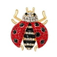 thumbnail image 5 of EHJRE Rhinestone Ladybug Beetle Accessories Brooch Pin Red, 5 of 8