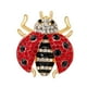 thumbnail image 5 of Broche de mariquita con cristales de estrás, pin de solapa de mariquita esmaltado, elegante ramillete rojo, 5 of 8