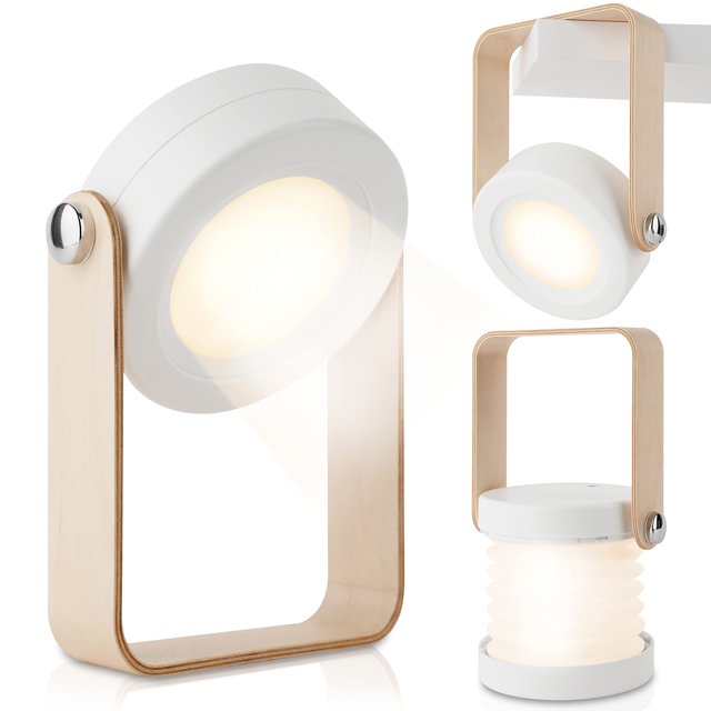 Lámpara de linterna LED recargable, luz portátil multifuncional regulable de 2000 mAh, lámpara de noche para dormitorio, oficina, Camping