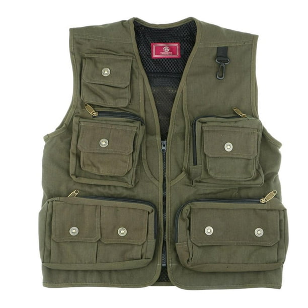 Yinanstore Fly Fishing Vest, Multi Pockets Hunting Waistcoat Jackets Green Xxl Other