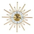 thumbnail image 5 of Gold Sun Wall Clock for Living Room Decor, Golden Sun Shape Decorative Wall Clock, Large Wall Clock 19.6*7.87in, 5 of 21