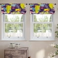 thumbnail image 2 of LALILO Kitchen Curtain Valance Acrylic Art Graffiti Oil Rod Pocket Window Curtain 52"x 18" Set of 2, 2 of 5