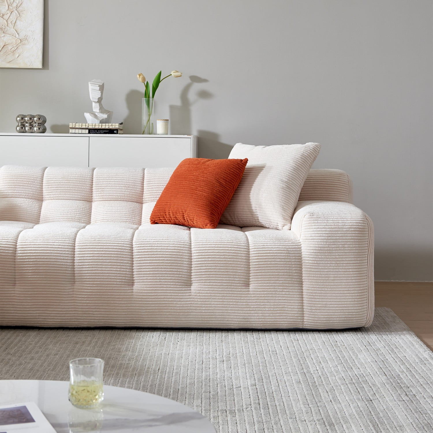 Gewnee Luxury Oversize L-Shape Sectional Couch with Chaise,Modern Modular Sofa with Deep Seat For Living Room
