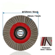 Z-LION 5 Inch 1pc 120 Grit Grinding Wheels Flap Sanding Abrasive Disc For Angle Grinder Diamond Sanding Pad