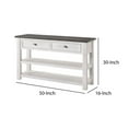 thumbnail image 5 of Martin Svensson Home Monterey Solid Wood Sofa Console Table, White and Grey, 5 of 6