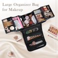 thumbnail image 5 of Stagiant Caja de Maquillaje Suave, Estuche Organizador de Maquillaje Grande, Bolsa de Tren de Uñas Profesional Estuche de Transporte Bolso de Almacenamiento de Cosméticos de Viaje para Artista, con 4, 5 of 5