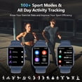 thumbnail image 6 of IOWODO Smart Watch for Women Men, 1.91'' Fitness Tracker with Bluetooth Calling, AI Voice, 100+ Sports Modes, Digital Watch for Android & Iphone, Blue, 6 of 10