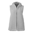 thumbnail image 4 of Fesfesfes Womens Casual Fleece Vest Solid Color Outerwear Winter Warm Plush Cardigan Comfy Sleeveless Coat With Pockets, 4 of 6
