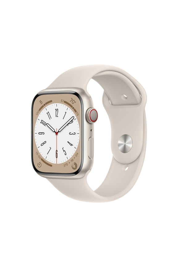 Pre-Owned Apple Watch Gen 8 Series 8 Cell 45mm Aluminum - Starlight Sport Band MNVP3LL/A - Starlight