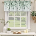thumbnail image 3 of Sage Green Eucalyptus Leaf Valances for Windows, Decorative Rod Pocket Window Valance Curtains, Spring Leaves Botanical Short Curtain Drapes for Kitchen/Bathroom/Living Room, 2 Panels, 42" W x 18" L, 3 of 8