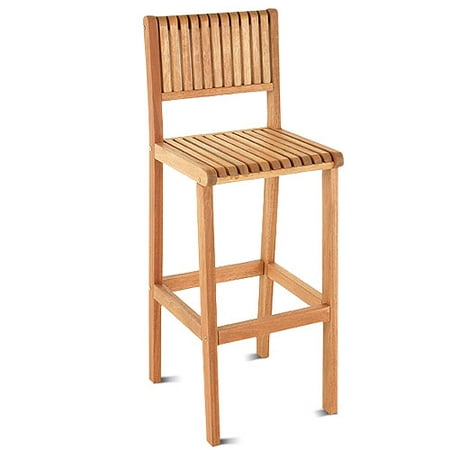 Milano FSC Eucalyptus Wood Outdoor Barstool