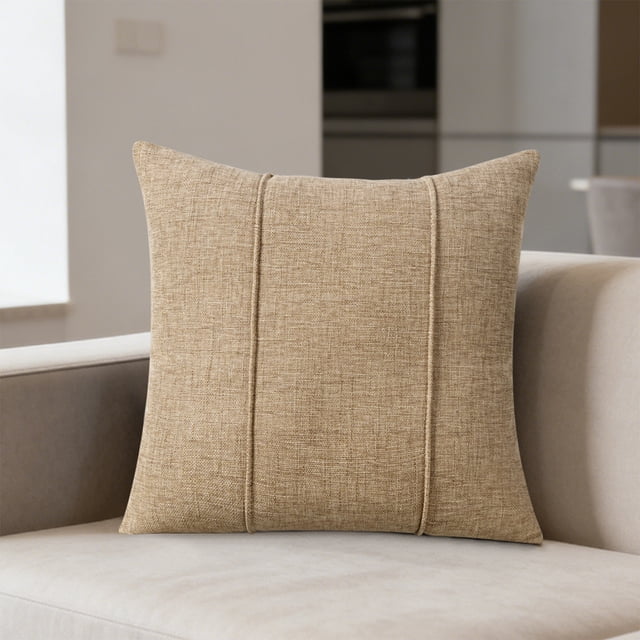 Fundas de cojín decorativas con diseño de rayas y textura de lino – Fundas de almohada para sofá, cama o sala de estar.