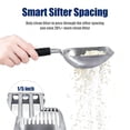 thumbnail image 3 of OAZOUF Cat Litter Scoop: Metal Kitty Litter Scoop with Reinforced Comfortable Handle, Double Mesh Design, Heavy Duty, Durable, Poop Sifting, for Litter Box, Black (Standard), 3 of 10