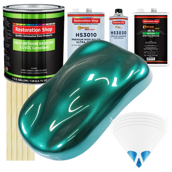 Dark Teal Metallic Premium Gallon Kit Low VOC URETHANE BASECOAT Auto Paint Kit