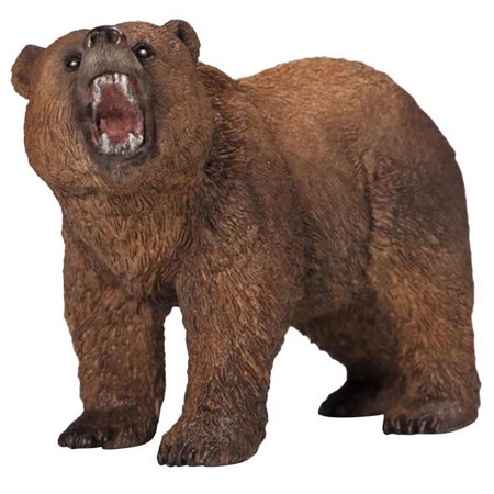 5 Pc, Schleich Wild Life Grizzly Bear Toy Plastic Brown