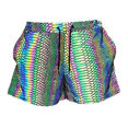 thumbnail image 1 of Rainbow Reflective Shorts Pants Men Fluorescent Snakeskin pattern L, 1 of 4