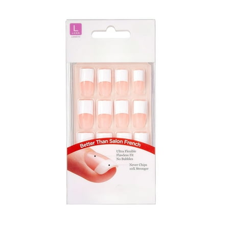 Salon Acrylic French 28 Count Long Length Nude (Pack of 3)
