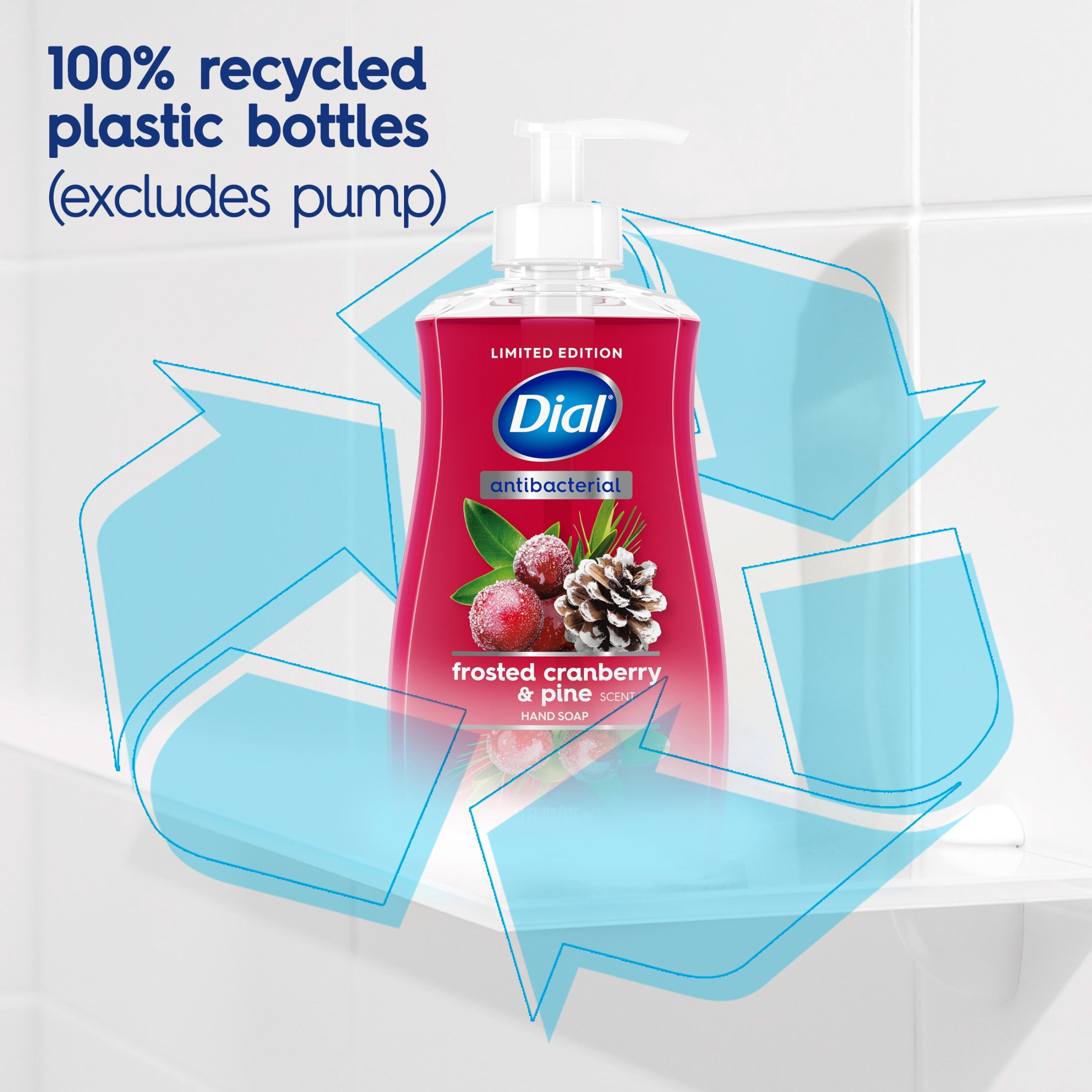 Dial Antibacterial Limited Edition Frosted Cranberry & Pine Liquid Hand Soap, 11 oz