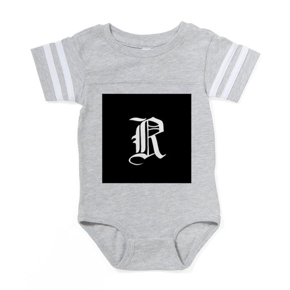 CafePress - Gothic Initial R - Cute Infant Baby Football Bodysuit