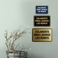 thumbnail image 2 of Signs ByLITA Classic Framed Solamente Para Lavarse Las Manos vector Durable ABS Plastic | Laser Engraved | Easy Installation | Elegant Design Sign (Ivory/Dark Brown) - Large, 2 of 8