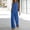 Blue, variant on MOJOGO Womens Casual 2 Piece Outfits Irregular Hem Tank Top and Drawstring Palazzo Linen Tees Pants Set for Summer Vacation Lounge Office Dark Gray S
